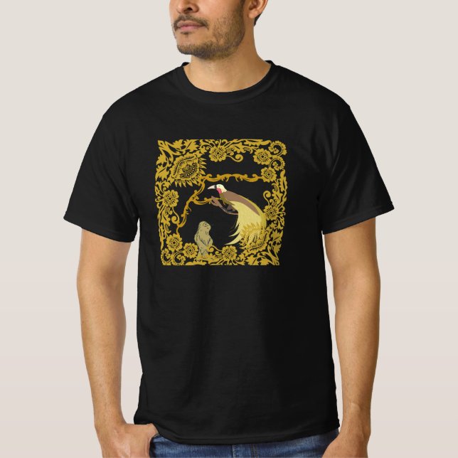 Camiseta Batik Pássaro do Paraíso (Frente)
