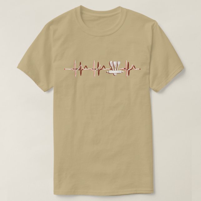 Camiseta Batimento Cardíaco Baking, Baker (Frente do Design)