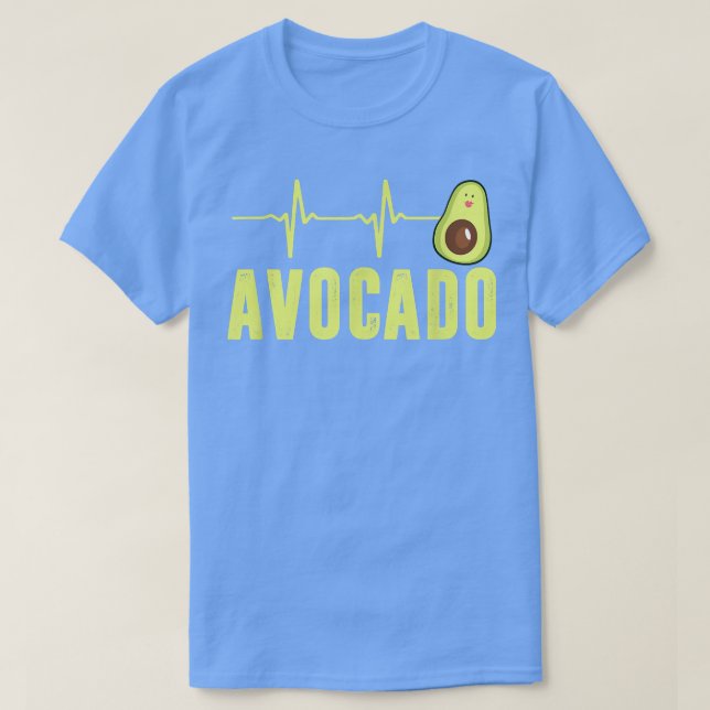 Camiseta Batimento Cardíaco Bonito Avocado, Vegan Para Home (Frente do Design)