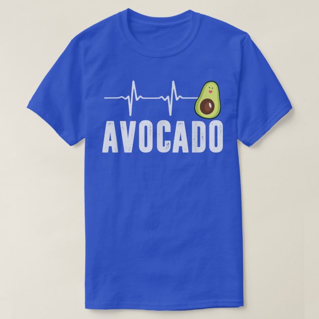 Camiseta Batimento Cardíaco Bonito Avocado, Vegan Para Home (Frente do Design)
