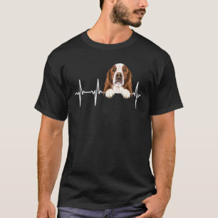 Camiseta Batimento Cardíaco de Cachorro para Setter Irlandê