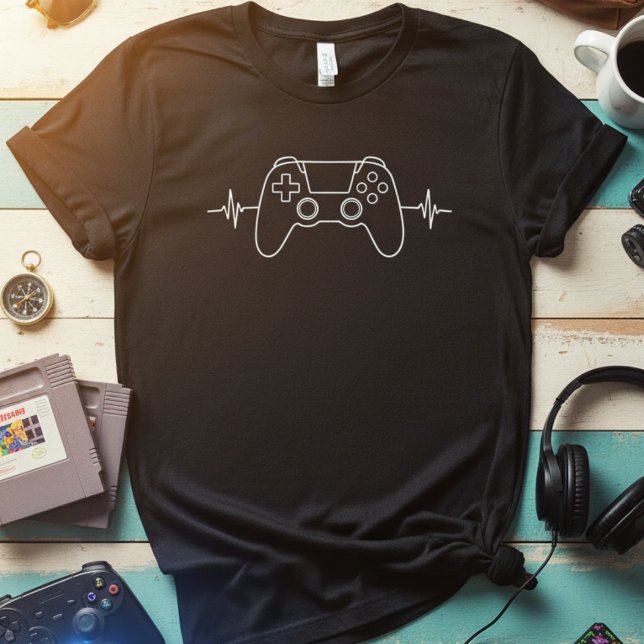 Camiseta Batimento Cardíaco de Gamer (Criador carregado)