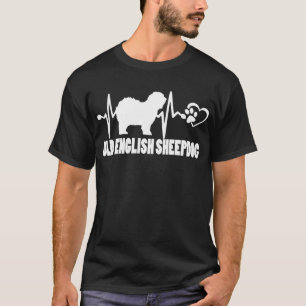 Camiseta Batimento cardíaco – Old English Sheepdog - Melhor