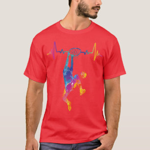 Camiseta Batimento de Basquete Pulsação EKG Taxa Cardíaca P