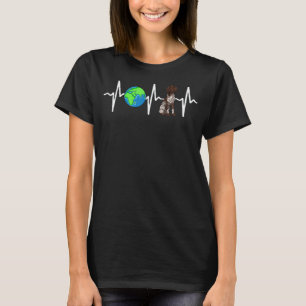 Camiseta Batimento de Coração do Ponteiro de Curto-Terreno