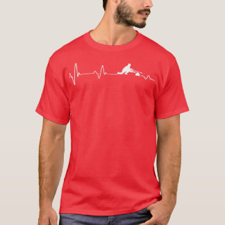 Camiseta Batimentos Cardíacos Curvados Ekg Pulso Curvatura