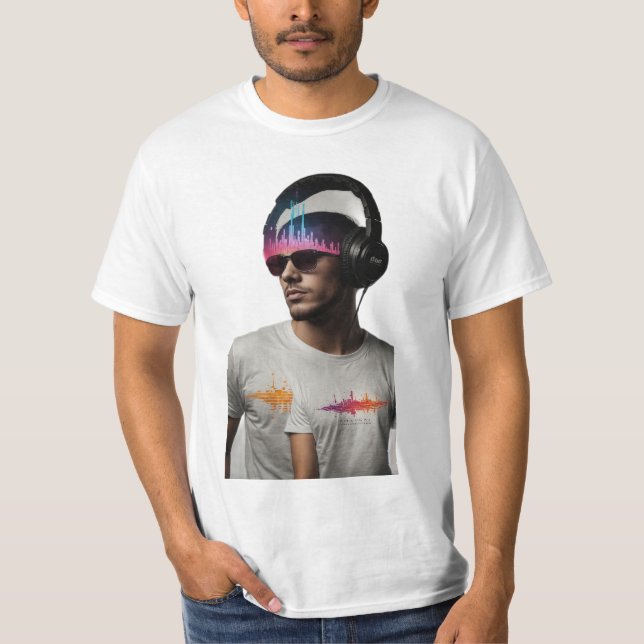 Camiseta Batimentos na forma de onda: Designs personalizado (Frente)