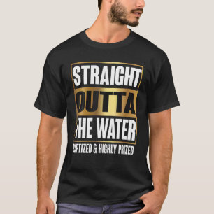 Camiseta Batismo Adultos Crianças Engraçadas Com Água Doce