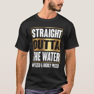 Camiseta Batismo Adultos Crianças Engraçadas Com Água Doce 