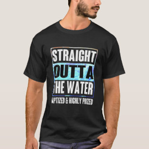 Camiseta Batismo Adultos Crianças Engraçadas Com Água Doce 