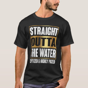 Camiseta Batismo Adultos Crianças Engraçadas Com Água Ofere