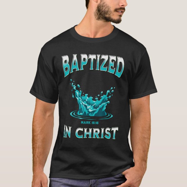 Camiseta Batismo Cristão - Batizado Em Verso Cristo (Frente)