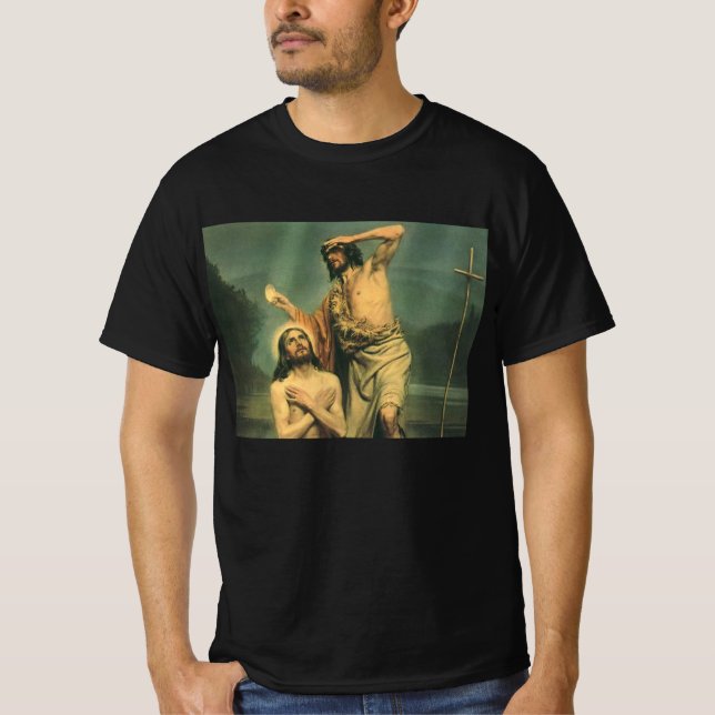 Camiseta Batismo de Jesus Cristo por João Batista (Frente)