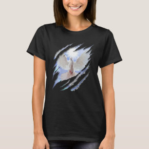 Camiseta Batismo Espírito Santo Pomba Branca Batizada de Cr