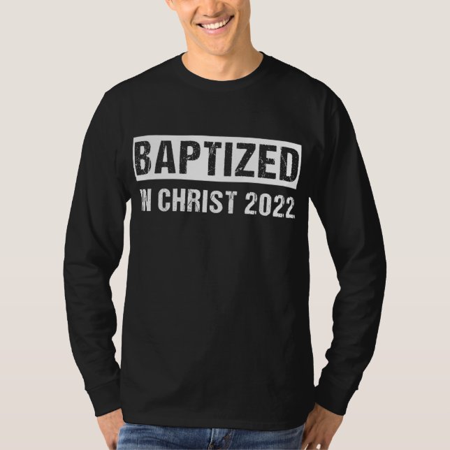 Camiseta Batizado De Batismo Cristão Novo No Cristo De 2022 (Frente)