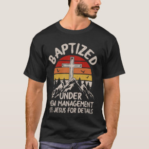 Camiseta Batizado Sob Nova Gestão Veja Jesus Batismo Ch