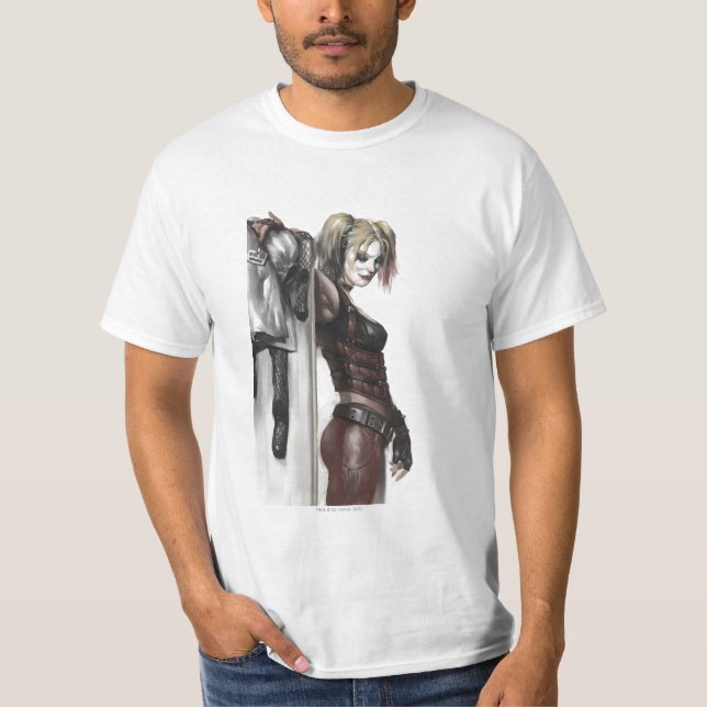Camiseta Batman Arkham | Ilustração de Harley Quinn (Frente)