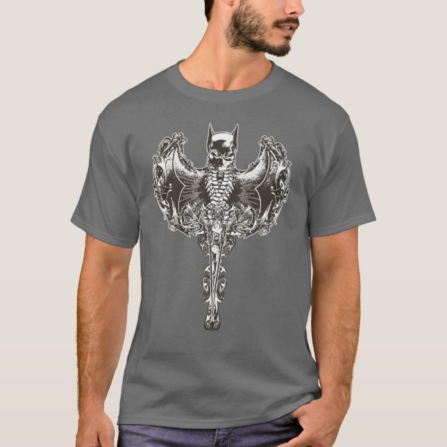 Camiseta Batman Cowl and Skull Crest (Frente)