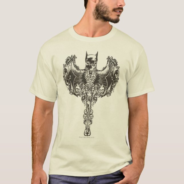 Camiseta Batman Cowl and Skull Crest (Frente)