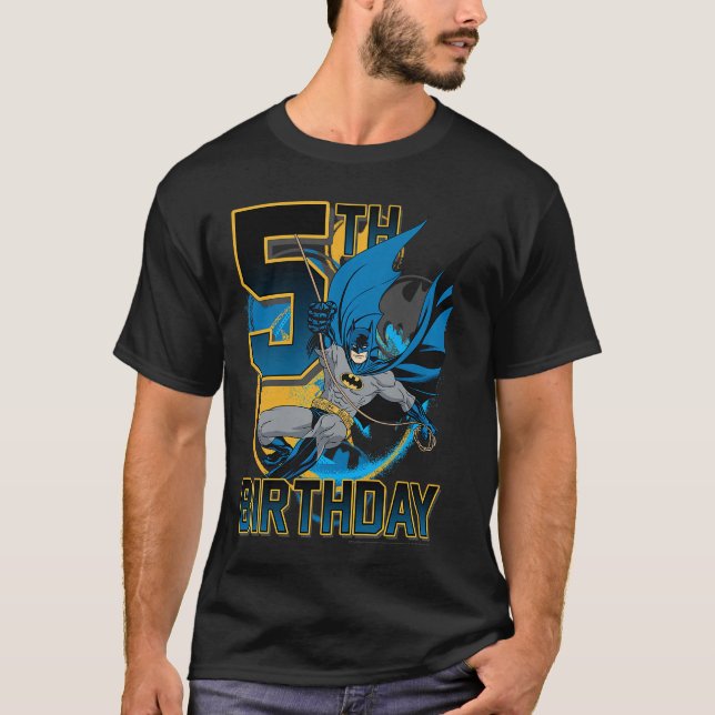 Camiseta Batman da DC Comics 5º Aniversário Ação de Balanço (Frente)
