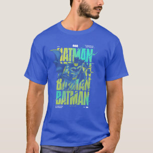Camiseta Batman Elétrico A Correr Através Da Tipografia