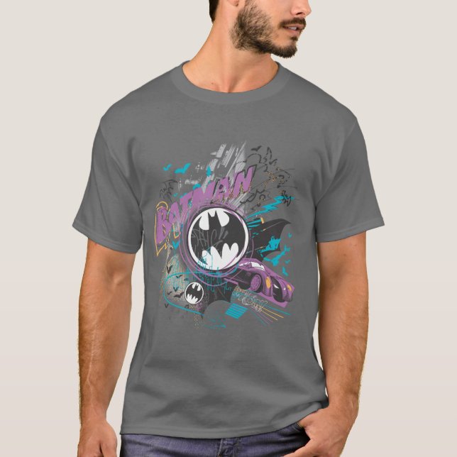 Camiseta Batman Gotham Skyline Sketch (Frente)