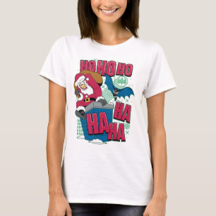 Camiseta Batman   Joker Santa Claus Subindo Chaminé