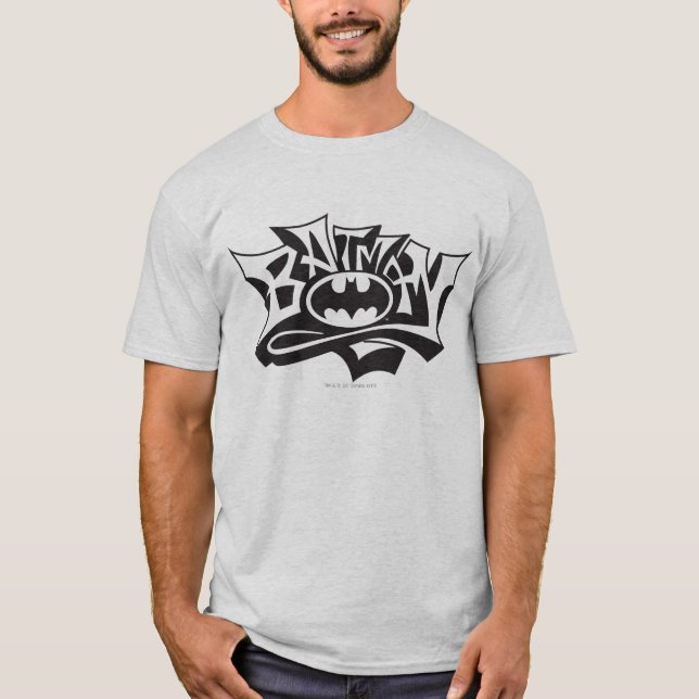 Camiseta Batman | Logotipo do nome do Grafite (Frente)