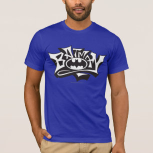 Camiseta Batman   Logotipo do nome do Grafite