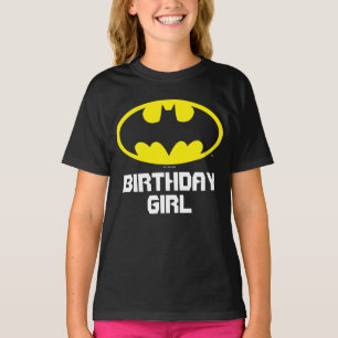 Camiseta Batman Rapariga de aniversário - Nome e idade