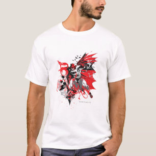 Camiseta Batman Red and Black Collage