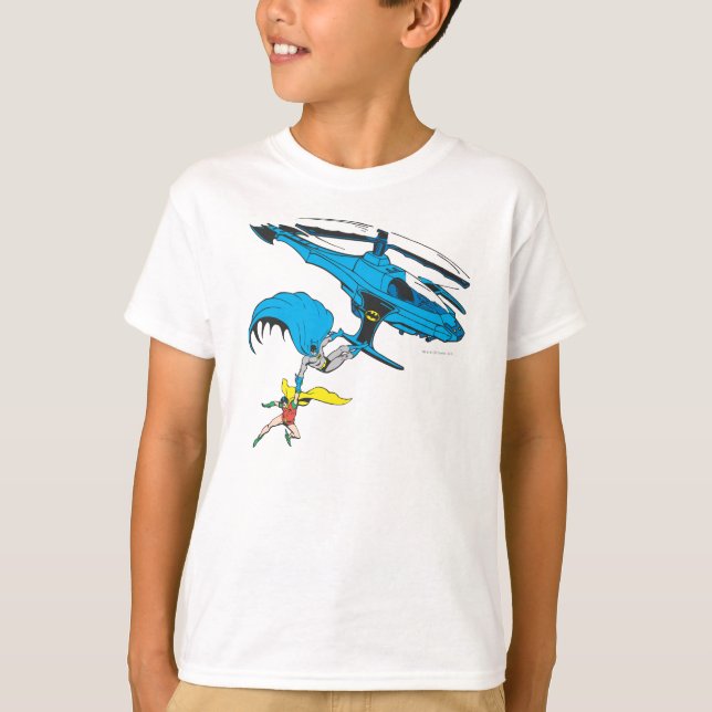 Camiseta Batman & Robin Ride Helicopter (Frente)