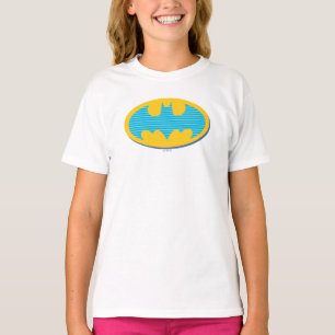 Camiseta Batman Símbolo de faixas cianas