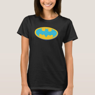Camiseta Batman   Símbolo de faixas cianas