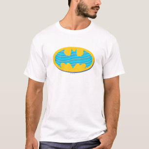 Camiseta Batman   Símbolo de faixas cianas