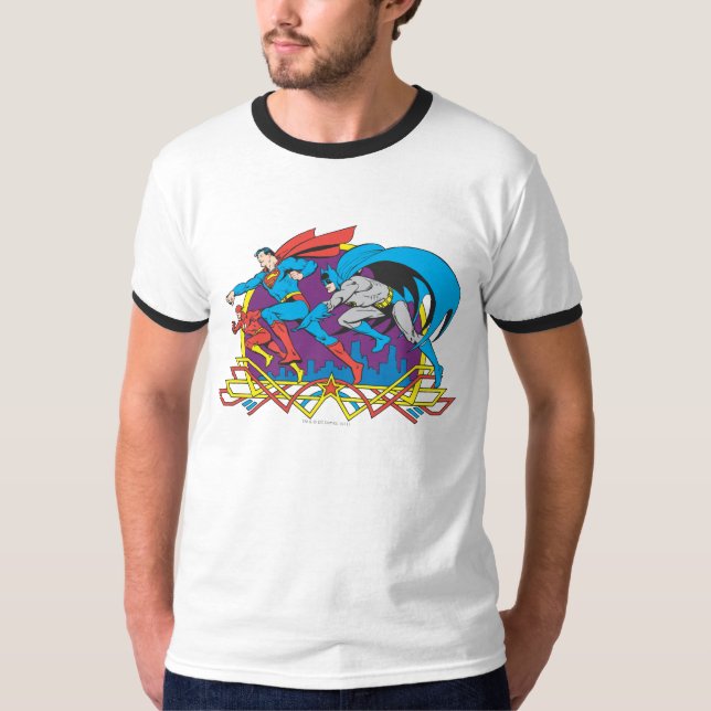 Camiseta Batman + Super-Homem + Flash (Frente)