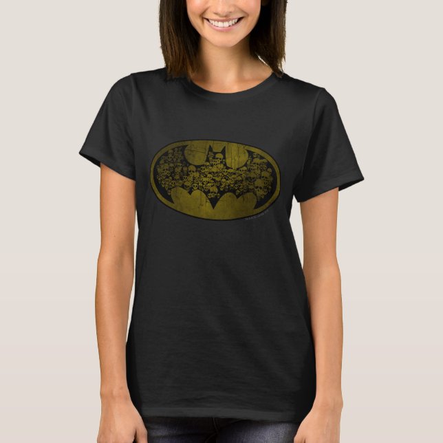 Camiseta Batman Symbol | Skulls in Bat Logo (Frente)