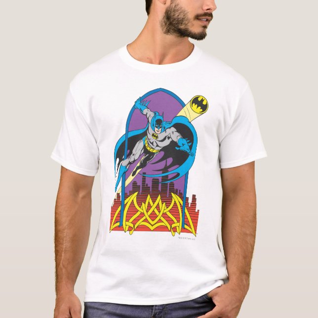 Camiseta Batman voa durante a noite (Frente)