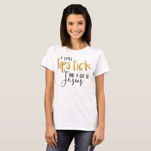 Camiseta Batom e t-shirt de Jesus