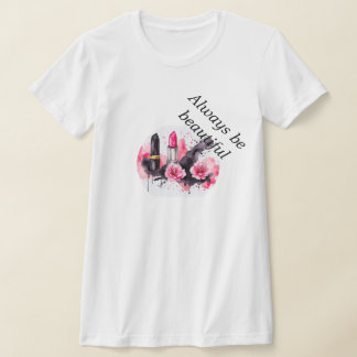Camiseta Batom feminino, seja sempre bonito