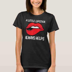 Camiseta Batom Legal Para Homens Mulheres Cosméticos Maquia