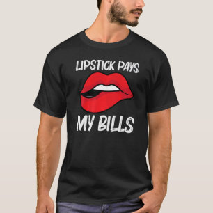 Camiseta Batom Legal Para Homens Mulheres Cosméticos Maquia
