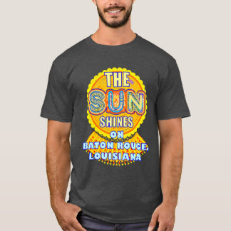 Camiseta Baton Rouge Sun Mostra Sol Artístico Sobredimensio
