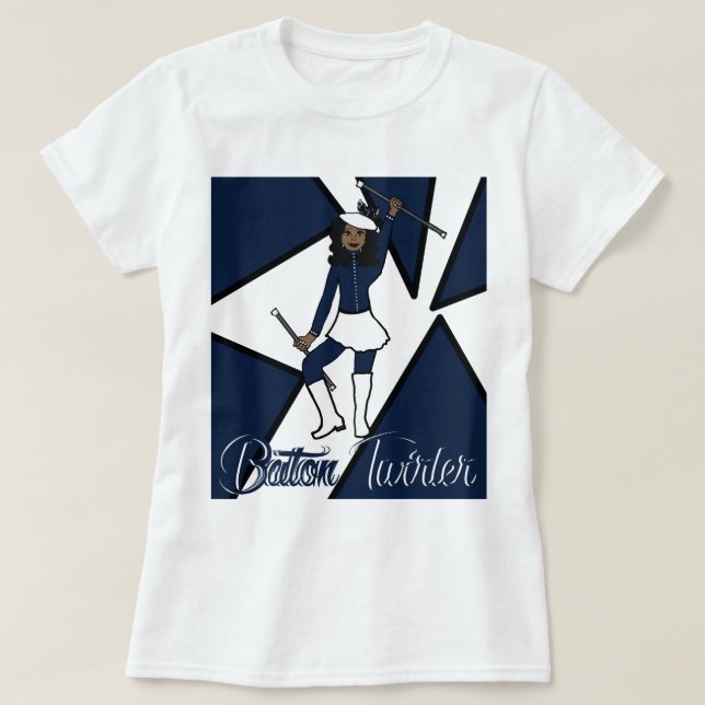 Camiseta Baton Twirler T-Shirt / Marinho (Frente do Design)