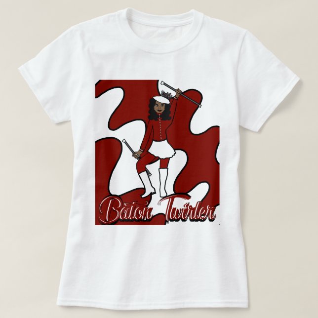 Camiseta Baton Twirler T-Shirt / Vermelho (Frente do Design)