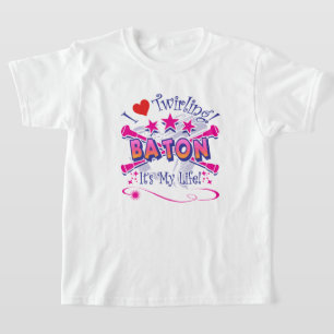 Camiseta Baton Twirlers, Eu Adoro Twirling, Baton