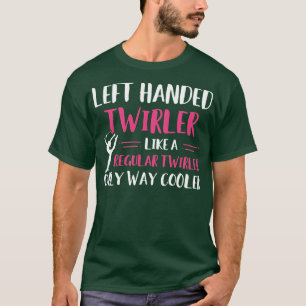 Camiseta Baton Twirling à Esquerda Reportou Majorette Engra