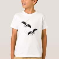 Bats de Halloween bonitos com lua