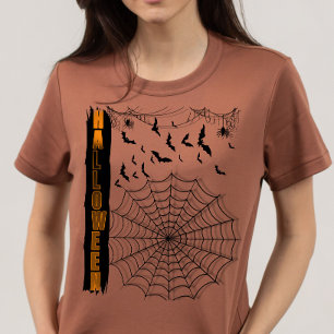 Camiseta Bats de Halloween minimalistas