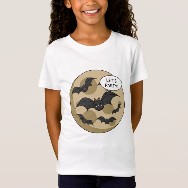 Camiseta Bats Having Party on Full Moon (Frente)